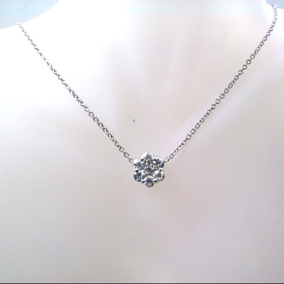 Diamond Necklace 1.03TDW 14KT White Gold - Picture 2 of 2